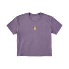 Life Is Good Women's Bert's Smile Cat Short Sleeve Crusher Boxy Tee - Dusk Purple - Lenny's Shoe & Apparel