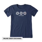 Life Is Good Women's Daisybug Trio Short Sleeve Crusher Tee - Dark Blue - Lenny's Shoe & Apparel