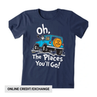 Life Is Good Women's Dr. Seuss Oh The Places You'll Go Crusher Tee - Darkest Blue - Lenny's Shoe & Apparel