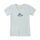 Life Is Good Women's Gotta Run Short Sleeve Tee - Fog Gray - ONLINE STORE CREDIT/EXCHANGE ONLY - Lenny's Shoe & Apparel