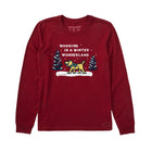 Life Is Good Women's Wagging Wonderland Rocket Long Sleeve Crusher Tee - Adirondack Red - Lenny's Shoe & Apparel