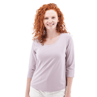 Old Ranch Women's Magnolia 25 Organic Three Quarter Sleeve Top - Iris - Lenny's Shoe & Apparel