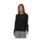 Patagonia Women's Long Sleeve P - 6 Logo Tee - Black - Lenny's Shoe & Apparel