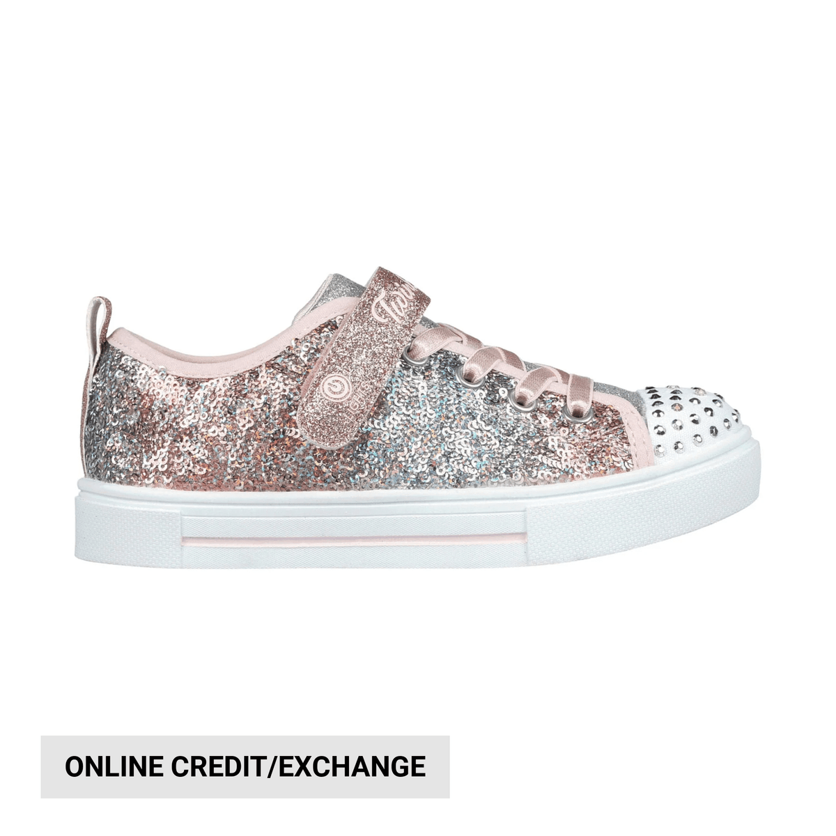 Skechers Kids Girls Sparkle LITE-Sequins SO BRIG Sneaker, Light Blue/Multi, 3 Little Kid