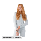 Smartwool Women's Classic Thermal Merino Base Layer Crew - Winter Sky Heather - Lenny's Shoe & Apparel