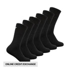 Terramar Work And Sport 6 Pack Socks - Black - Lenny's Shoe & Apparel