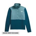 The North Face Women's Glacier Fleece Half Snap Fleece - Midnight Petrol/Algae Blue - Lenny's Shoe & Apparel