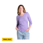 Toad & Co Women's Marley Long Sleeve V Neck Tee - Pansy - Lenny's Shoe & Apparel