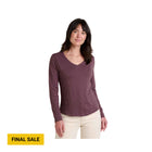 Toad & Co Women's Marley Long Sleeve V Neck Tee - Raisin - Lenny's Shoe & Apparel