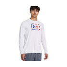 Under Armour Men's Fish Pro Freedom Long Sleeve - White/Royal/Red - Lenny's Shoe & Apparel
