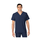 Wink Men's EZ Zip Scrub Top - Navy - Lenny's Shoe & Apparel