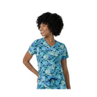Wink Women's 1 Pocket Tuck In Print Scrub Top - Breezy Palms - Lenny's Shoe & Apparel