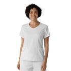 Wink Women's 2 Pocket V Neck Scrub Top - White - Lenny's Shoe & Apparel