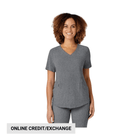 Wink Women's Renew V Neck Scrub Top - Grey Heather - Lenny's Shoe & Apparel