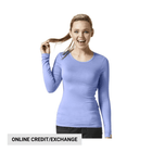 Wink Women's Silky Long Sleeve Top - Ceil Blue - Lenny's Shoe & Apparel