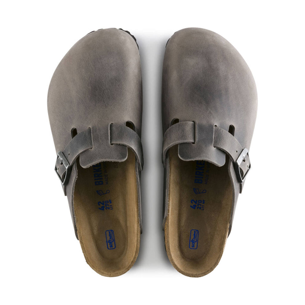 Birkenstock Boston Soft Footbed - Oiled Leather Iron - Lenny's Shoe & Apparel