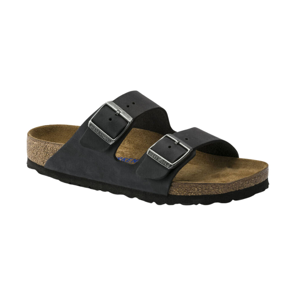 Brikenstock Arizona Soft Footbed Sandal - Oiled Leather Black - Lenny's Shoe & Apparel