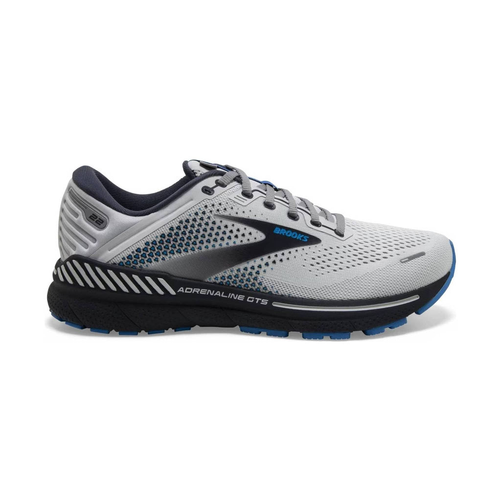 Brooks Men's Adrenaline GTS 22 Road Running Shoes - Oyster/India Ink/Blue - Lenny's Shoe & Apparel