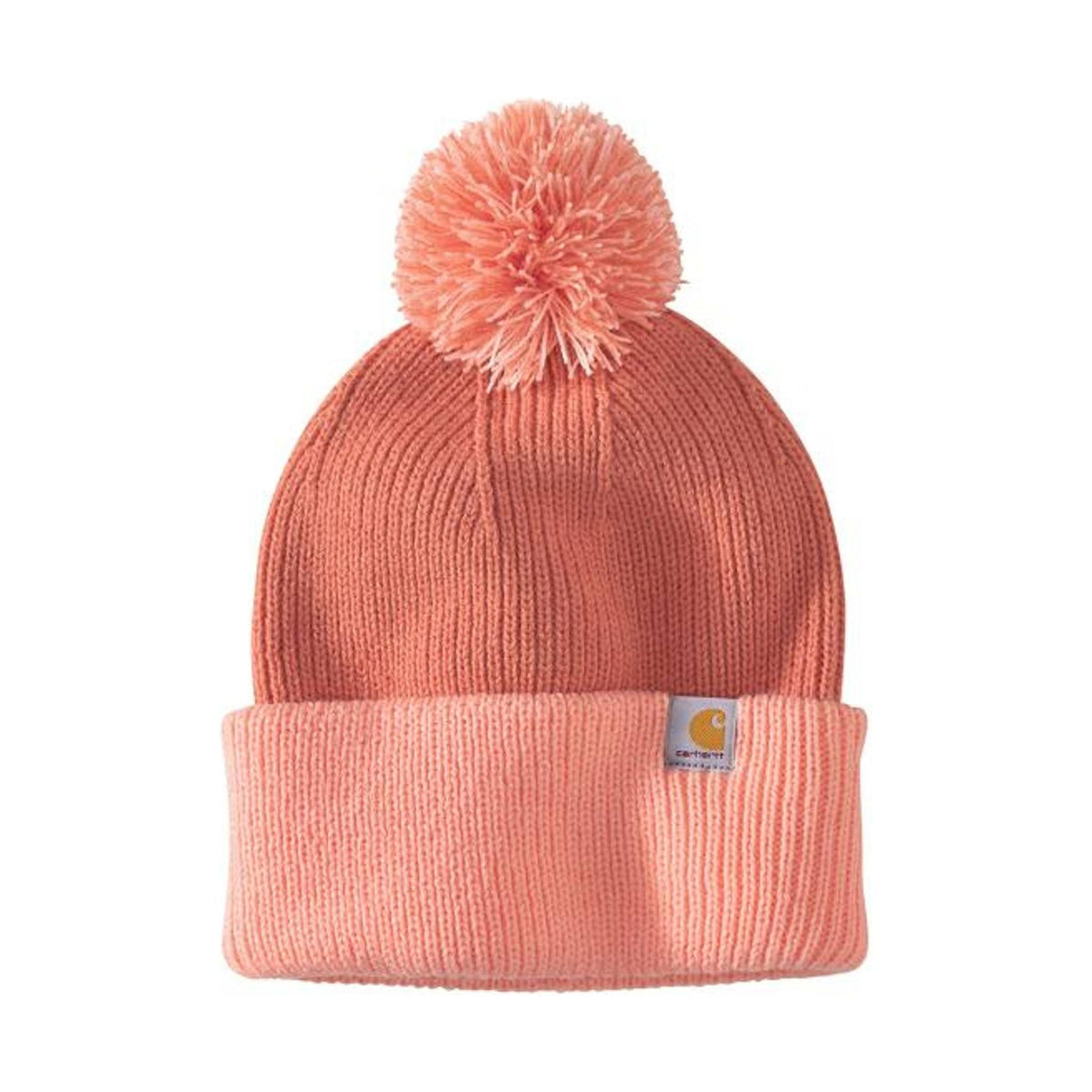 Carhartt Knit PomPom Cuffed Beanie Apricot Cider Lenny's Shoe