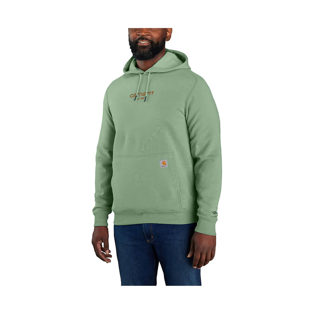 Carhartt Men's Force Relaxed Fit Lightweight Logo Graphic Sweatshirt - Loden Forest - Lenny's Shoe & Apparel