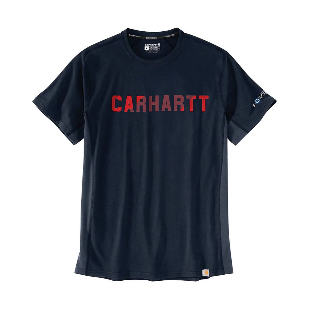 Carhartt Men's Force Relaxed Fit Midweight Short-Sleeve Graphic T-Shirt - Navy - Lenny's Shoe & Apparel
