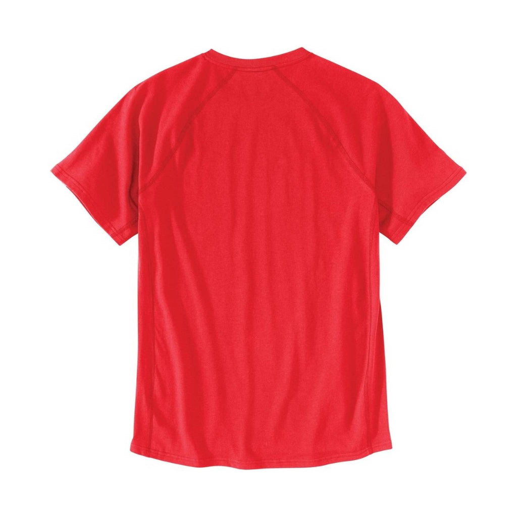 Carhartt Men's Force Relaxed Fit Short-Sleeve Pocket T-Shirt - Fire Red - Lenny's Shoe & Apparel