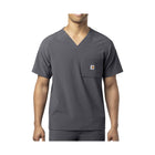 Carhartt Men's Ripstop Chest Pocket Scrub Top - Pewter - Lenny's Shoe & Apparel