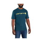 Carhartt Men's Short Sleeve Logo T-Shirt - Night Blue Heather - Lenny's Shoe & Apparel