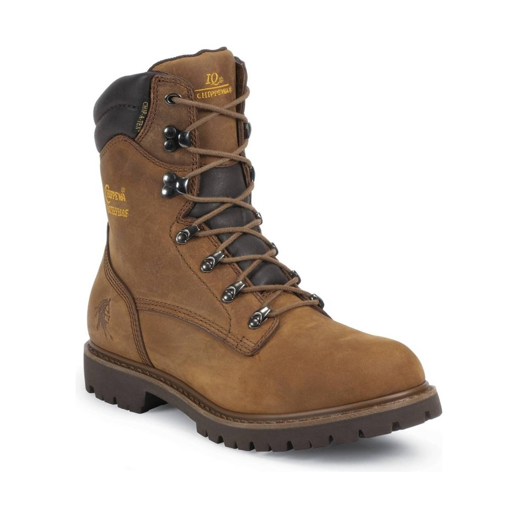 Chippewa Men's 8" Heavy Duty Tough Bark Utility Waterproof Insulated Soft Toe Work Boot - Brown - Lenny's Shoe & Apparel