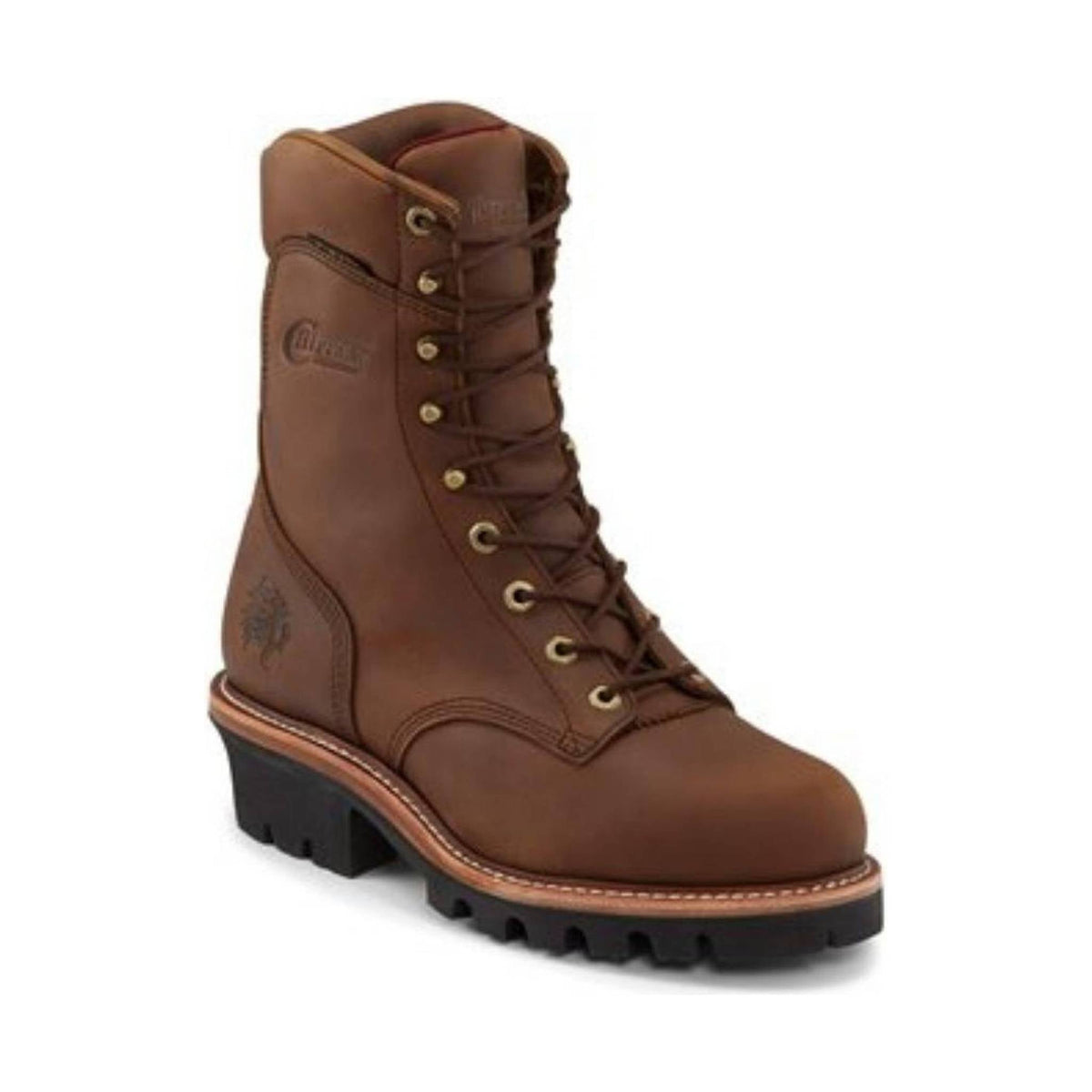 Chippewa Men s 9 Inch Super DNA Steel Toe Logger Boots Brown Lenny s Shoe Apparel