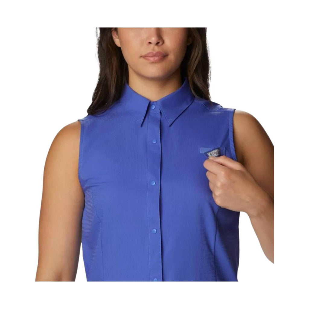 Columbia Women's PFG Tamiami Sleeveless Shirt - Violet Sea - Lenny's Shoe & Apparel