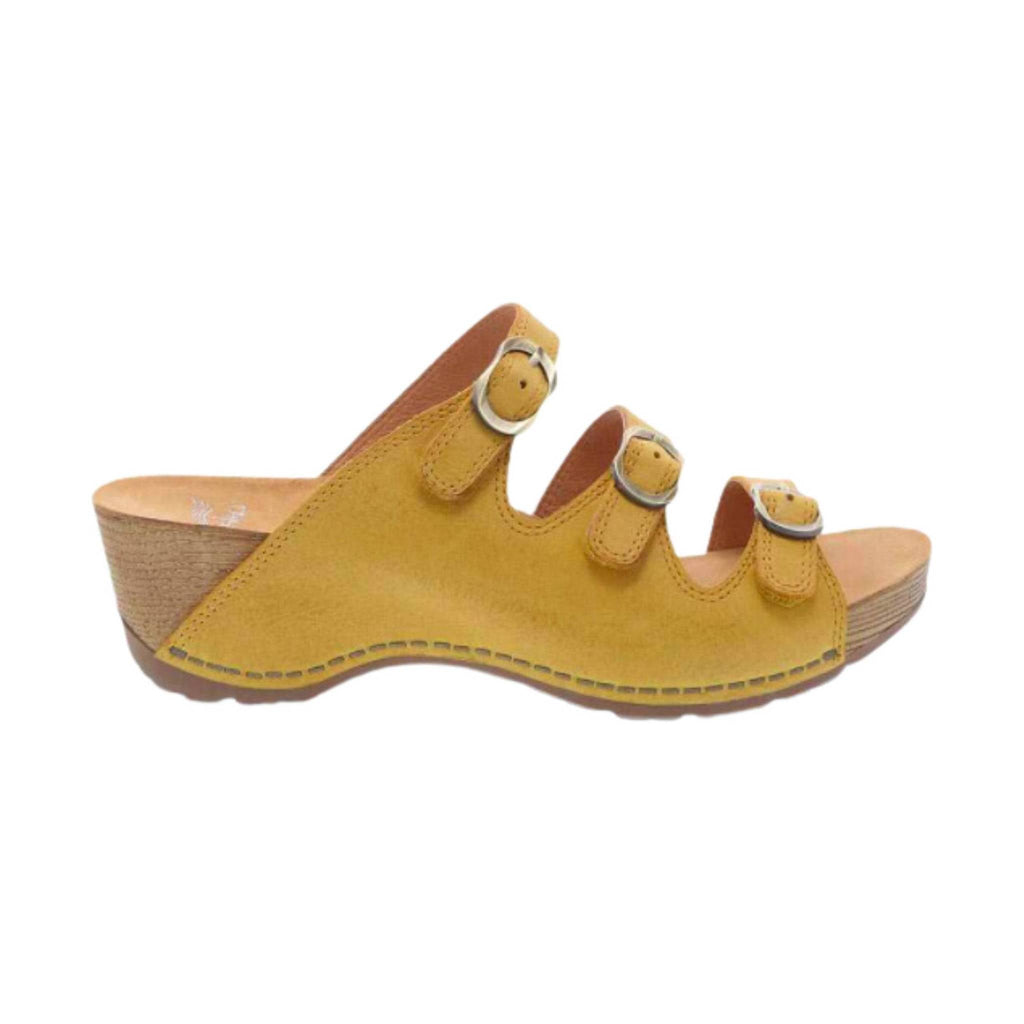 Dansko Women's Tarin Sandal - Yellow Burnished Nubuck - Lenny's Shoe & Apparel