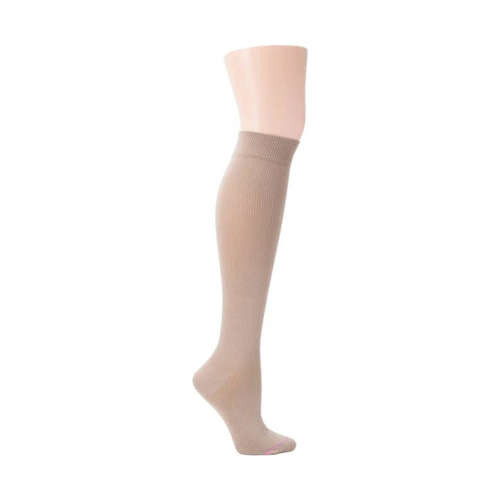 Dr. Motion Compression Sock Solid Microfiber Nylon - Beige - Lenny's Shoe & Apparel