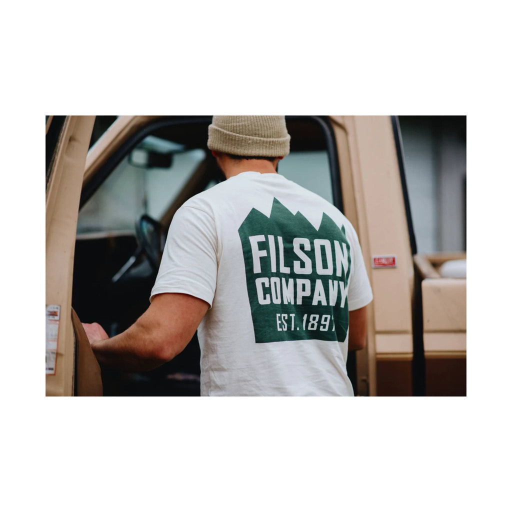 Filson Men's Short Sleeve Ranger Graphic T Shirt - Off White - Lenny's Shoe & Apparel