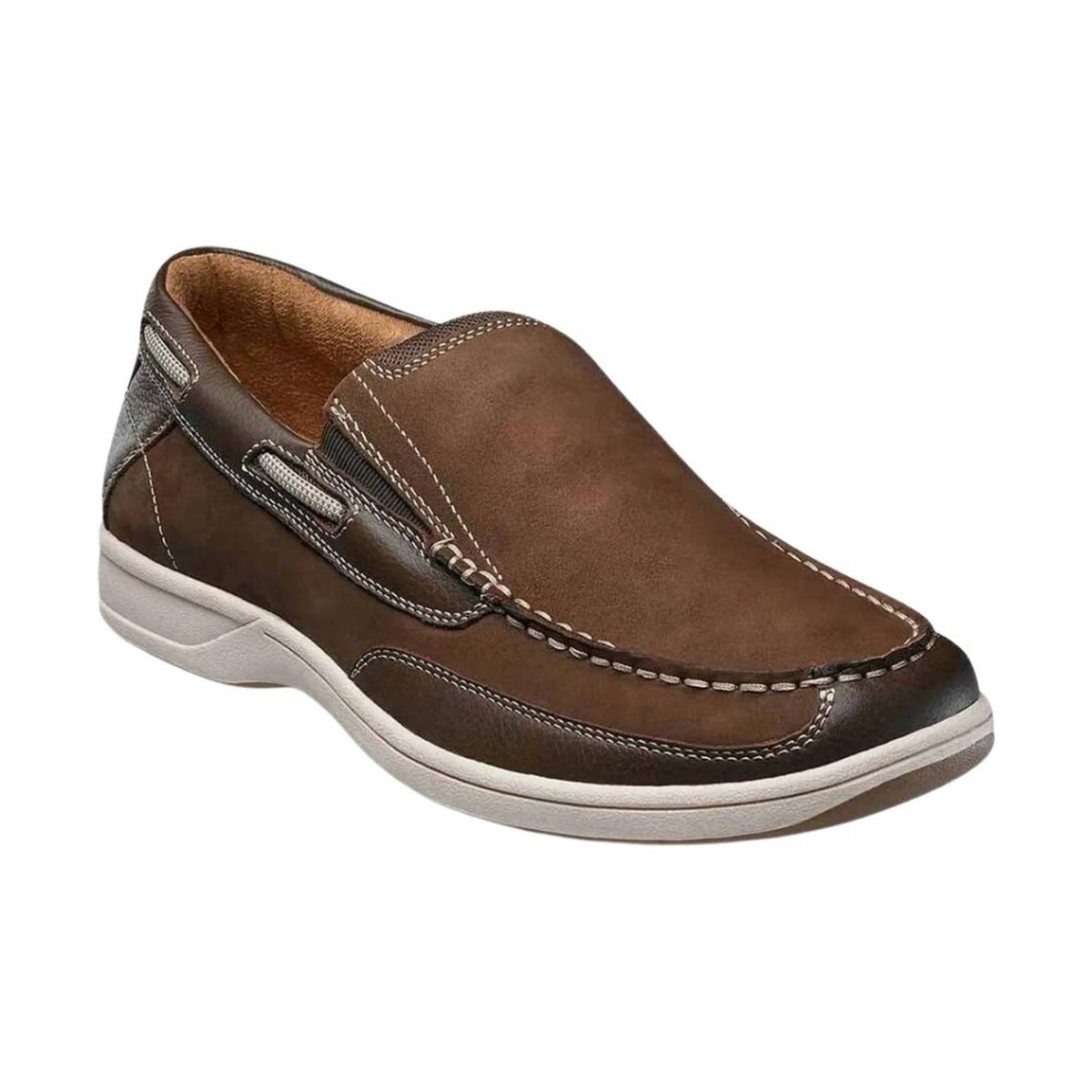 FLORSHEIM LAKESIDE MOC TOE SLIP ON (MEN\'S) - BROWN NUBUCK 9.5 Florsheim Men main image 4