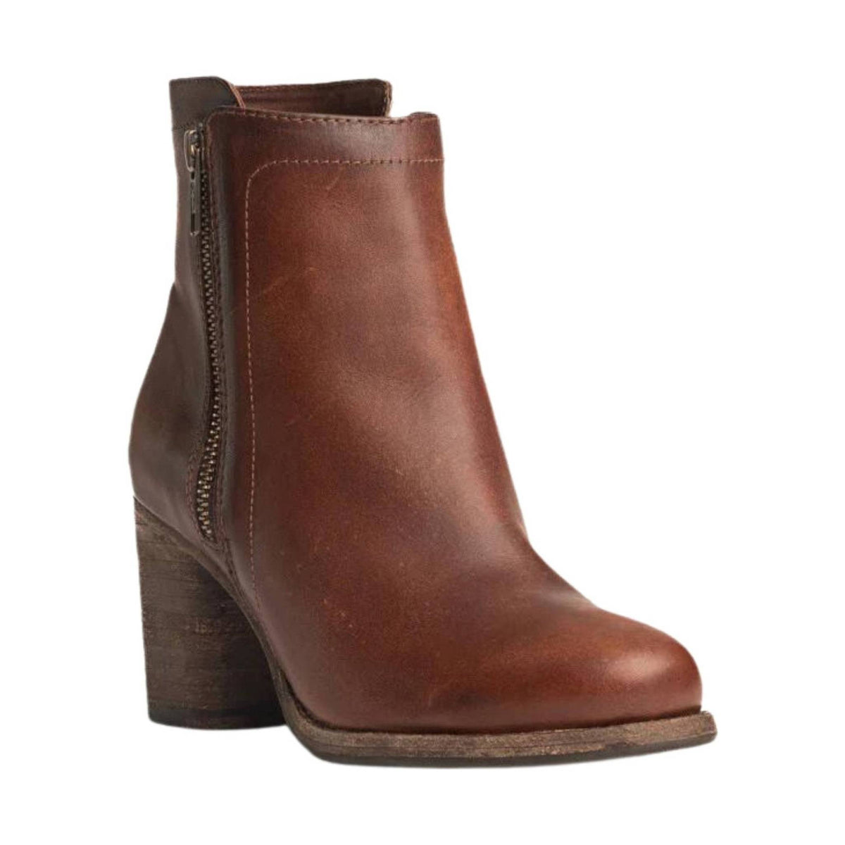 Frye Women s Addie Double Zip Bootie Cognac ONLINE STORE CREDIT EX