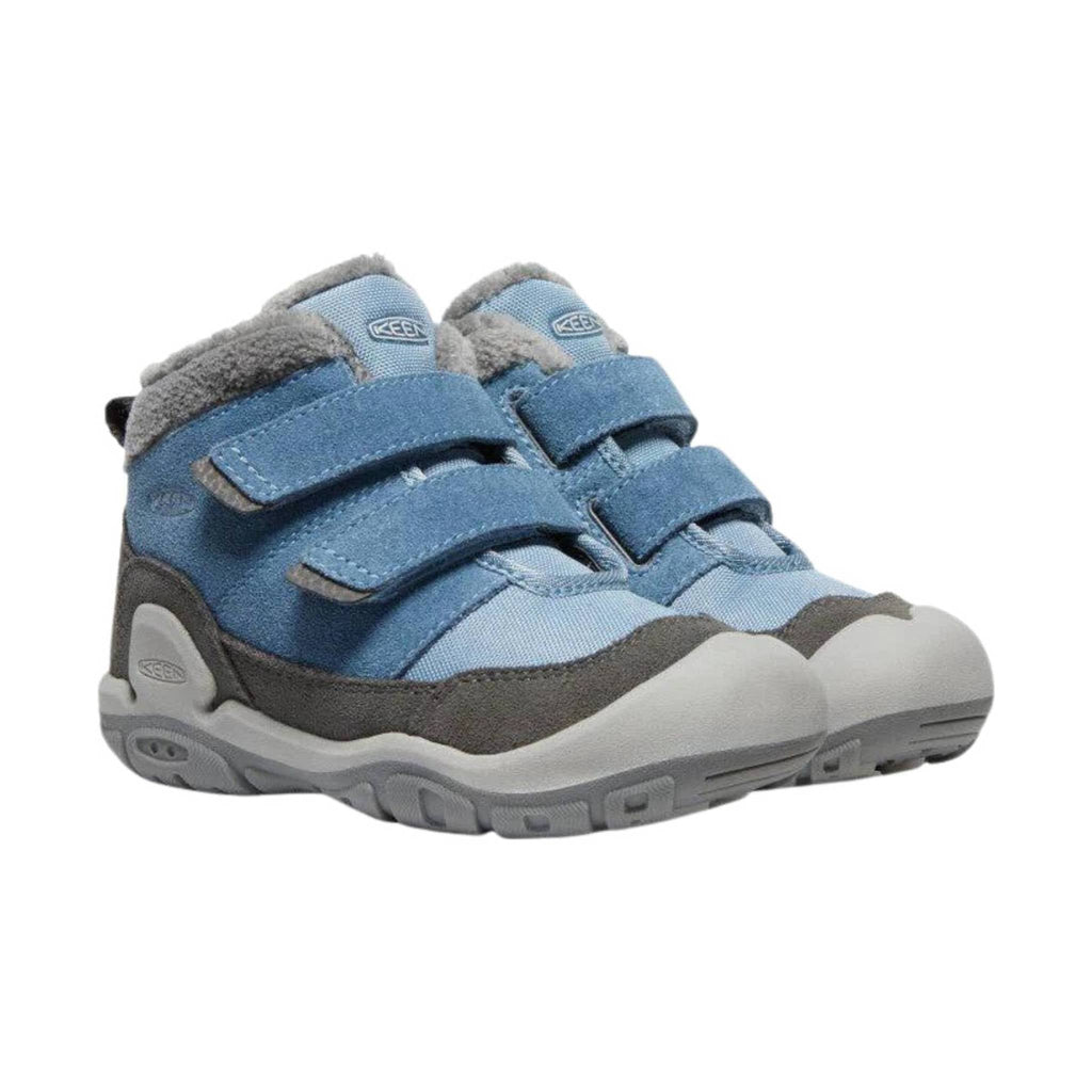 KEEN Little Kids' Knotch Double Strap Chukka Boots - Magnet/Blue Shadow - Lenny's Shoe & Apparel