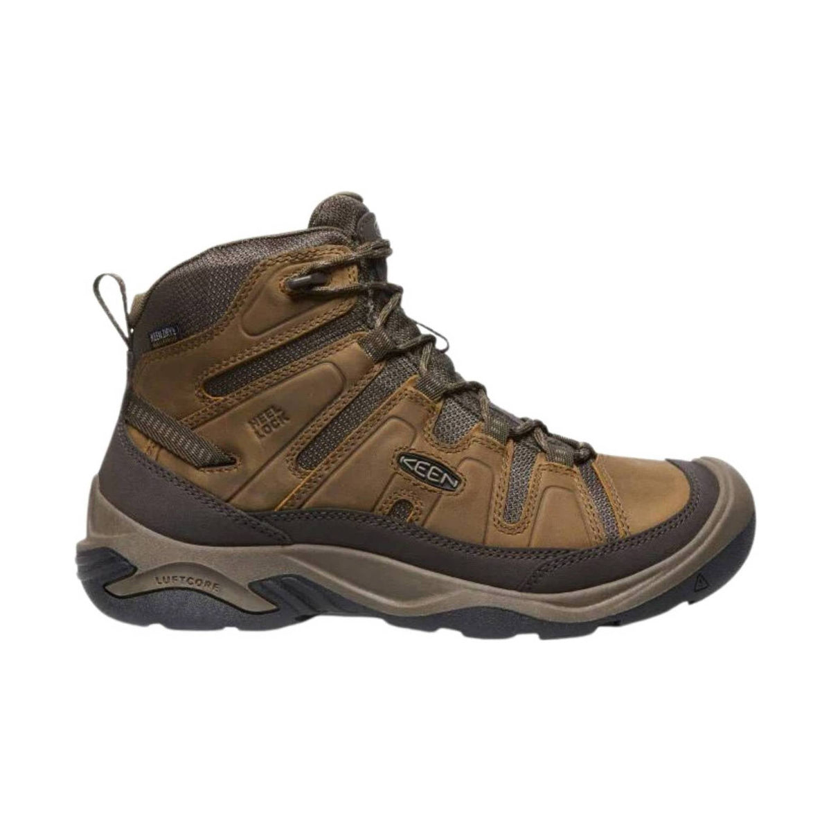 ●iCANDOR● Crescent Back Green Arrow CRB-G KEEN Men's Circadia Waterproof Boot - Bison/Brindle