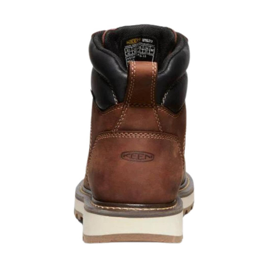 KEEN Utility Men's Cincinnati 6 Inch Waterproof 90 Degree Carbon Fiber Toe Heel Work Boot - Brown - Lenny's Shoe & Apparel