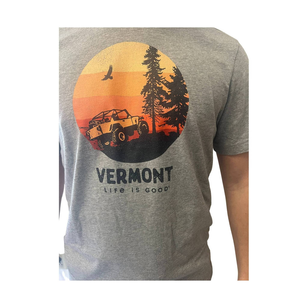 Life Is Good Men's Vermont Exclusive Go Places Sunset - Grey - Lenny's Shoe & Apparel