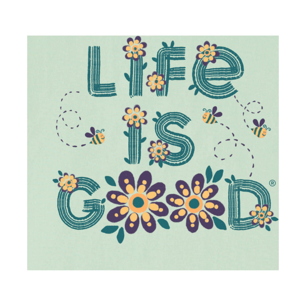 Life Is Good Women's Daisy Bees Crusher Lite Tee - Sage Green - Lenny's Shoe & Apparel