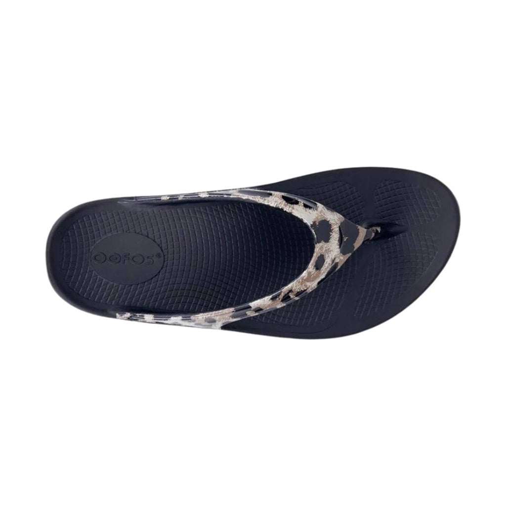 OOfos Women's OOlala Limited Flip Flops - Leopard - Lenny's Shoe & Apparel