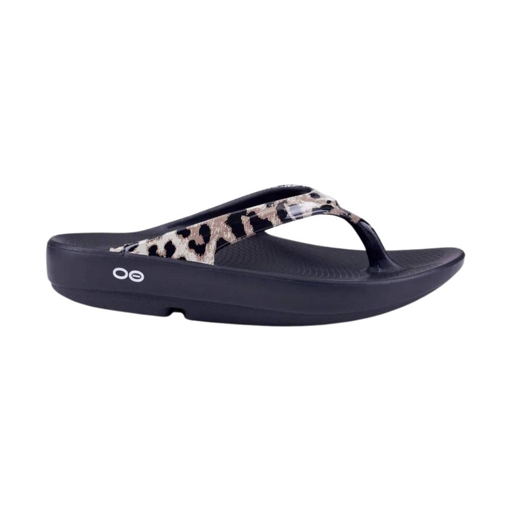 OOfos Women's OOlala Limited Flip Flops - Leopard - Lenny's Shoe & Apparel