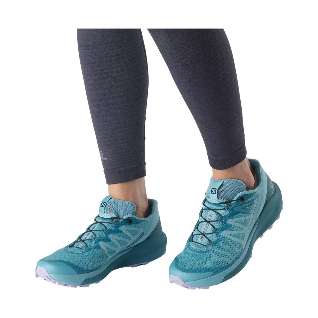 Salomon Women's Sense Ride 4 Running Shoes - Delphinium Blue/Mallard Blue/Lavender - Lenny's Shoe & Apparel