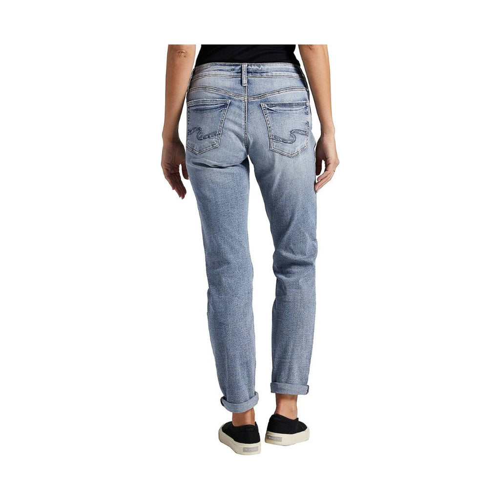 Silver Jeans Co. Women's Boyfriend Mid Rise Slim Leg Jean - Indigo - Lenny's Shoe & Apparel