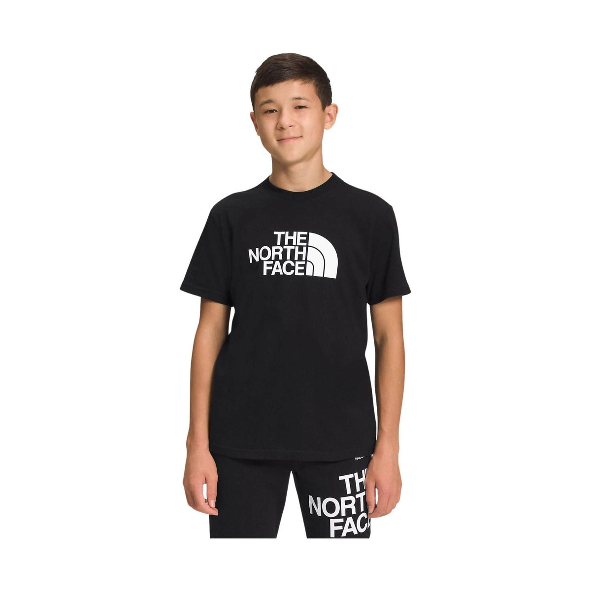 The North Face Short Sleeve Graphic T Shirt Boys TNF Black TNF White L