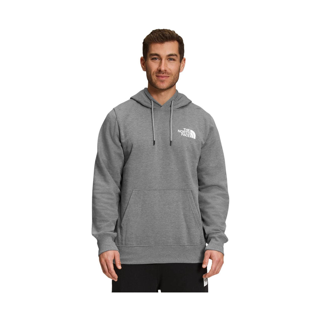 The North Face Men's Box NSE Pullover Hoodie - Medium Grey Heather/Black - Lenny's Shoe & Apparel