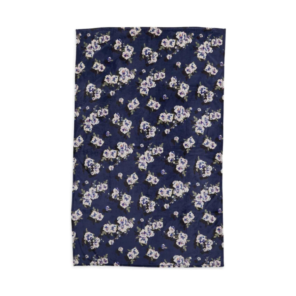 Vera Bradley Plush Throw Blanket - Blooms and Branches Navy - Lenny's Shoe & Apparel