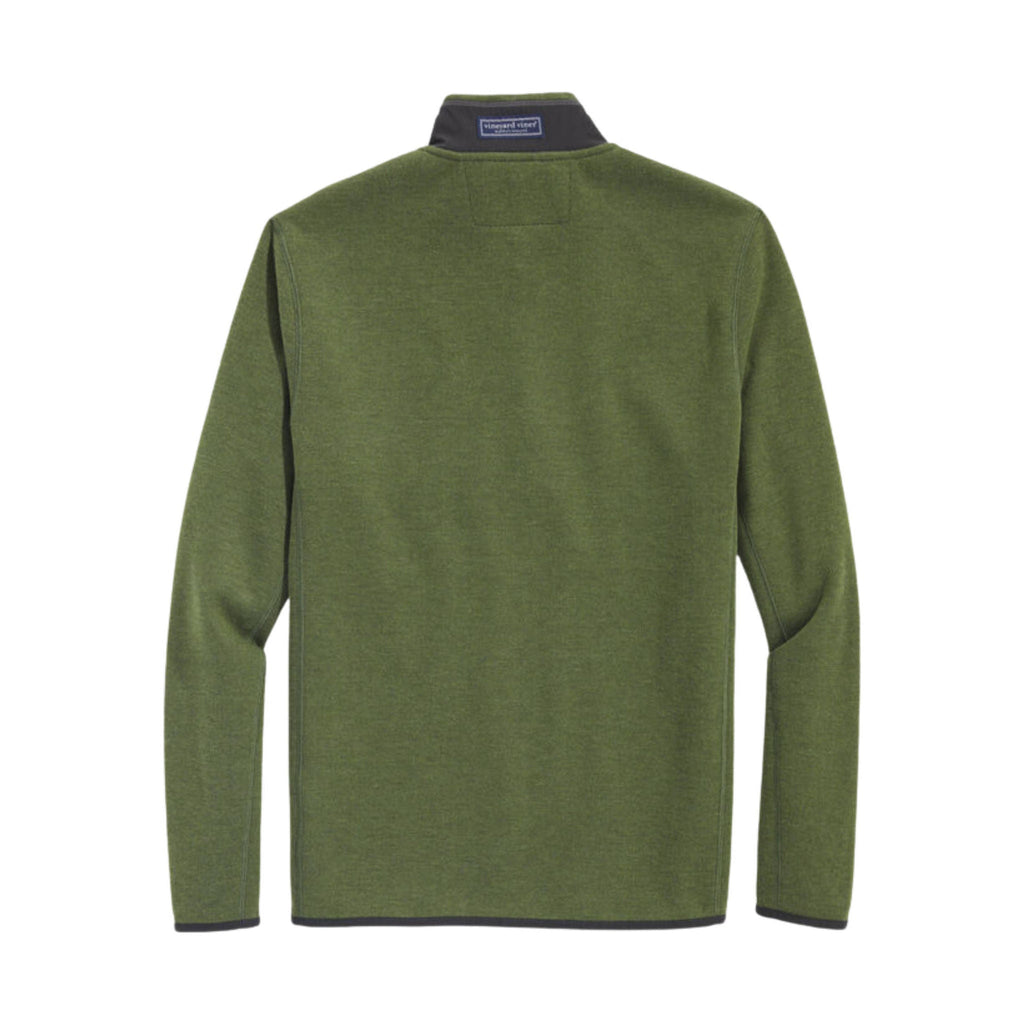 Vineyard Vines Men's Mountain Sweater Fleece Quarter Zip - Cypress - Lenny's Shoe & Apparel