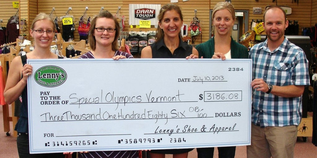 Lenny's Shoe & Apparel Strikes Gold by Raising Over $3,000 to Support Special Olympics Vermont